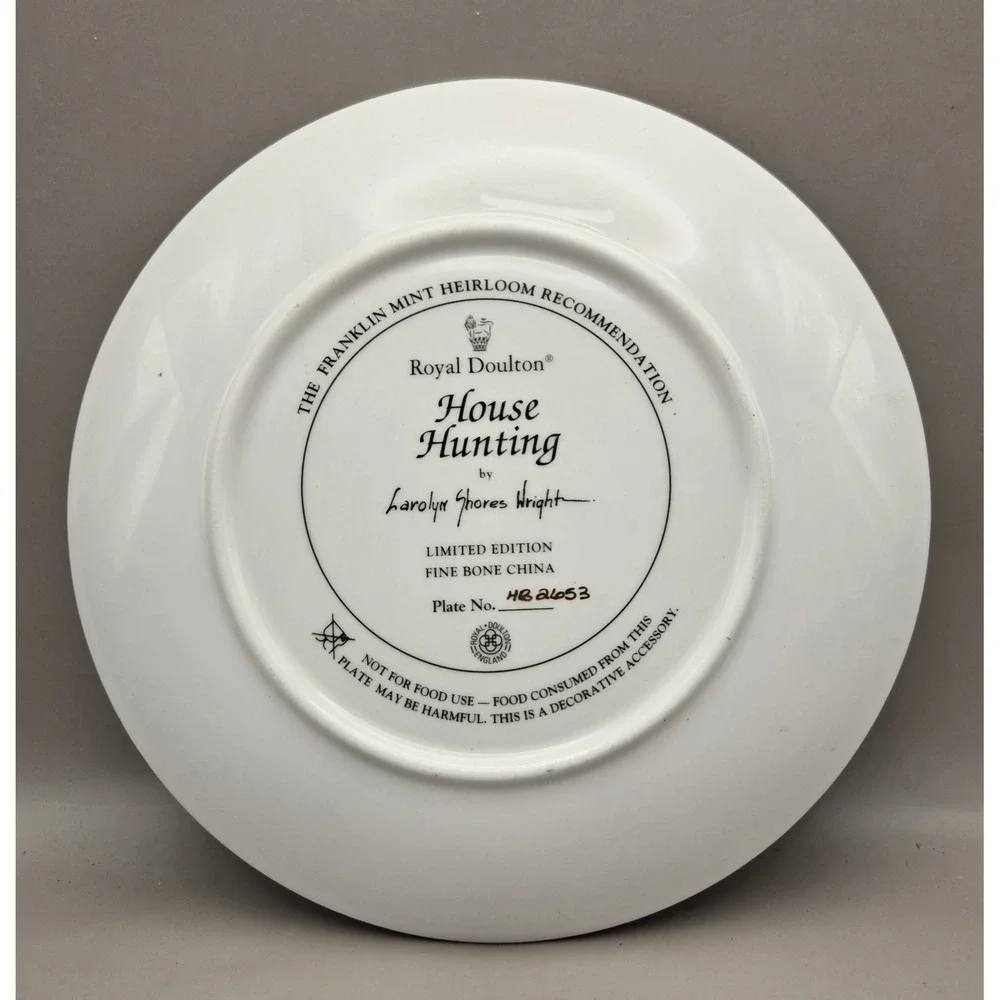 Carolyn Shores Wright, 'House Hunting' Bone China 1990's  B#31
